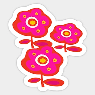 Hot Pink Daisy Flowers Sticker